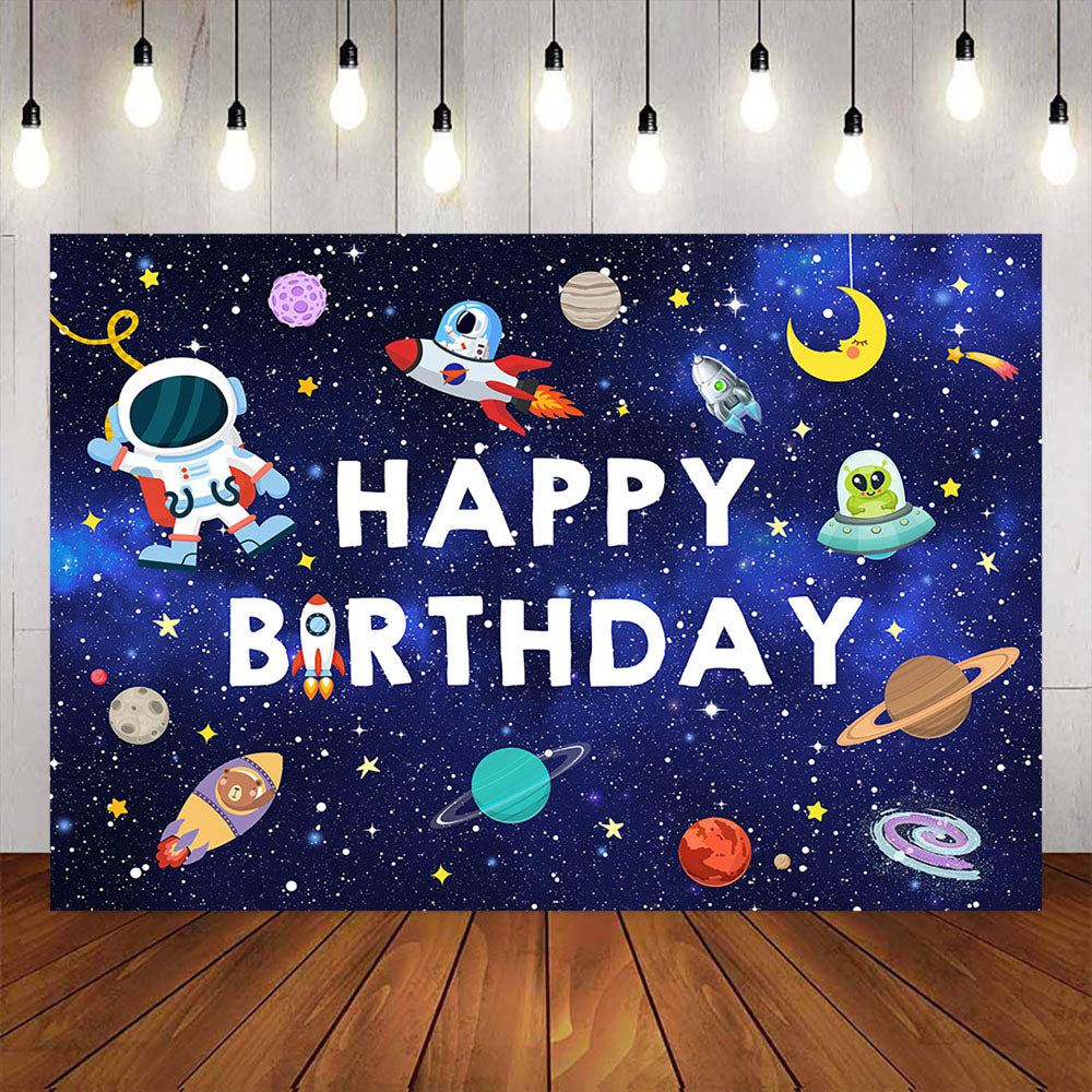 Mocsicka Space Theme Happy Birthday Party Backgrounds – Mocsicka Party