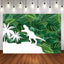 Mocsicka Jurassic Dinosaur Baby Shower Background Plam Leaves Photo Backdrop-Mocsicka Party