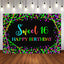 Mocsicka Neon and Colorful Dots Sweet 16 Happy Birthday Backdrop-Mocsicka Party