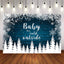 Mocsicka It's Cold Outside Forest and Snowflakes Baby Shower Banners-Mocsicka Party