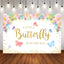 Mocsicka A Little Butterfly is on the Way Baby Shower Backdrop-Mocsicka Party