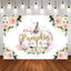 Mocsicka Flowers and Pumpkin Baby Shower Backgrounds-Mocsicka Party