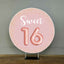 Mocsicka Sweet 16 Happy Birthday Round Cover-Mocsicka Party