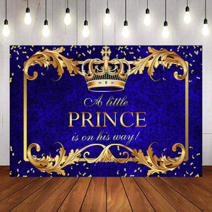 Mocsicka A Little Prince is on the Way Baby Shower Backdrop-Mocsicka Party