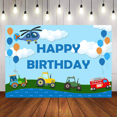 Mocsicka Traffic Theme Happy Birthday Party Backgrounds-Mocsicka Party