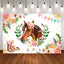 Mocsicka Horse and Flowers Baby Shower Background-Mocsicka Party