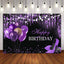 Mocsicka Purple Balloon Diamonds and High Heel Birthday Backdrop-Mocsicka Party