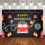 Mocsicka Traffic Theme Firetrcuk Happy Birthday Backdrop-Mocsicka Party