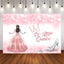 Mocsicka Quinceanera Pink Dress Happy Birthday Backdrop-Mocsicka Party