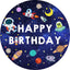 Mocsicka Space Astronaut Happy Birthday Round Cover