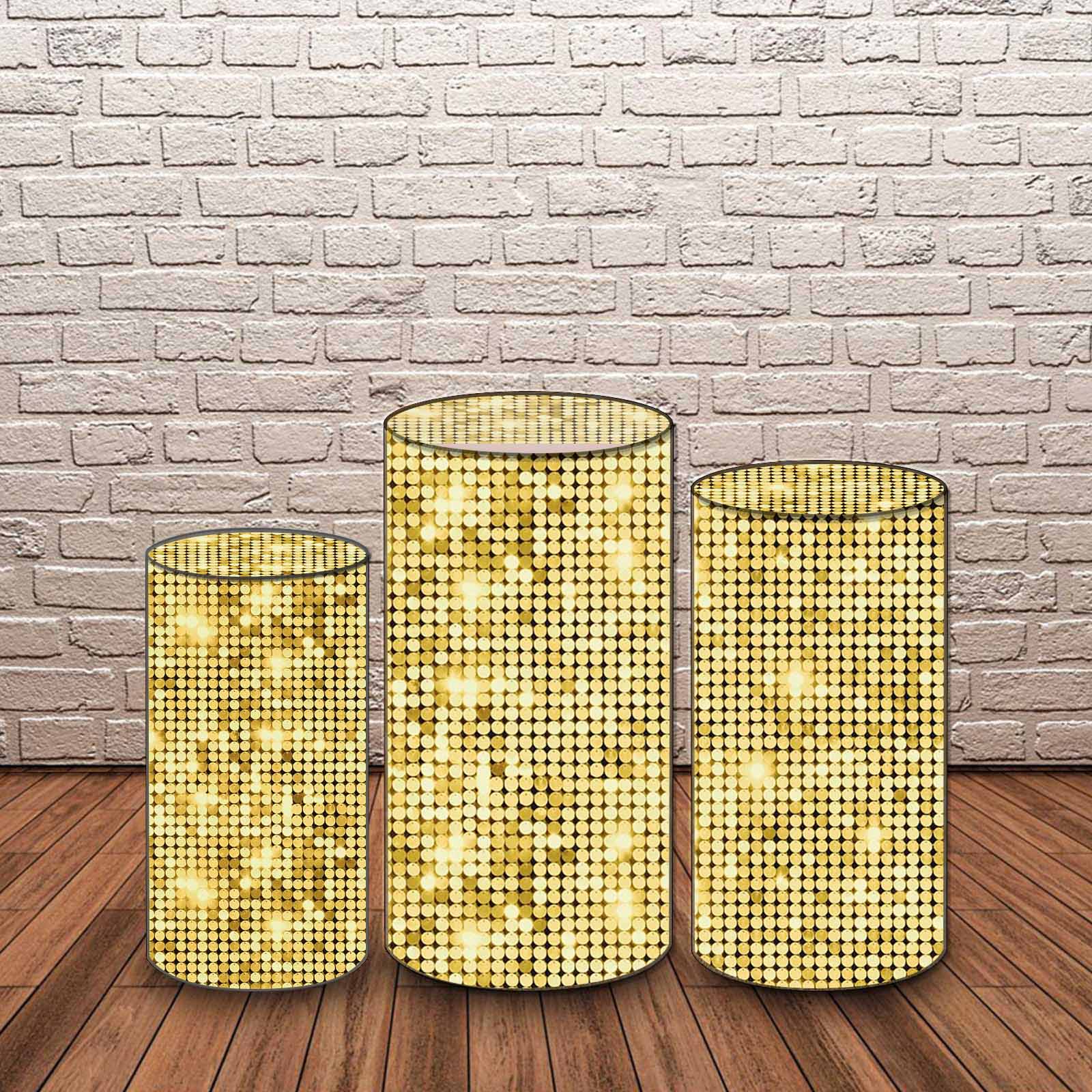 Mocsicka Giltter Golden 3pcs/set Cotton Cylinder Cover-Mocsicka Party