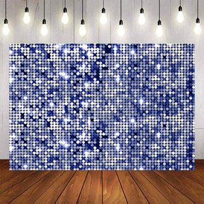 Mocsicka Blue Round Glitter Theme Party Photo Background-Mocsicka Party