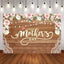 Mocsicka Pink Flowers and Lace Happy Mother's Day Backdrop-Mocsicka Party