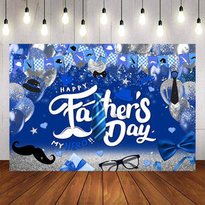 Mocsicka Balloons and Tie Happy Father's Day Backdrop-Mocsicka Party