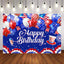 Mocsicka Happy 4th of July Independence Day Theme Birthday Backdrop-Mocsicka Party