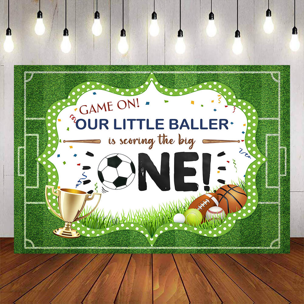 Mocsicka Our Little Baller is Scoring the Big One Photo Banners-Mocsicka Party