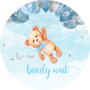 Mocsicka Bear Baby Shower Round Cover