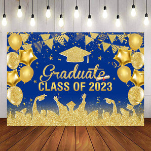 Mocsicka Blue and Gold Congratulations Graduates Class of 2023 Background-Mocsicka Party