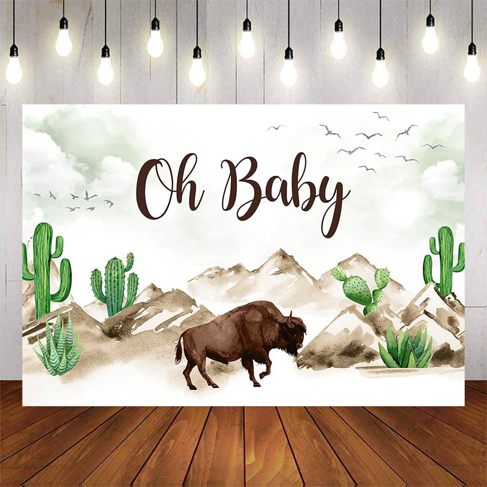 Mocsicka Buffalo Oh Baby Shower Background-Mocsicka Party