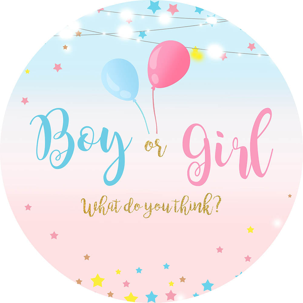 Mocsicka Boy or Girl Baby Shower Party Round Cover-Mocsicka Party