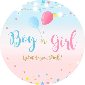 Mocsicka Boy or Girl Baby Shower Party Round Cover-Mocsicka Party