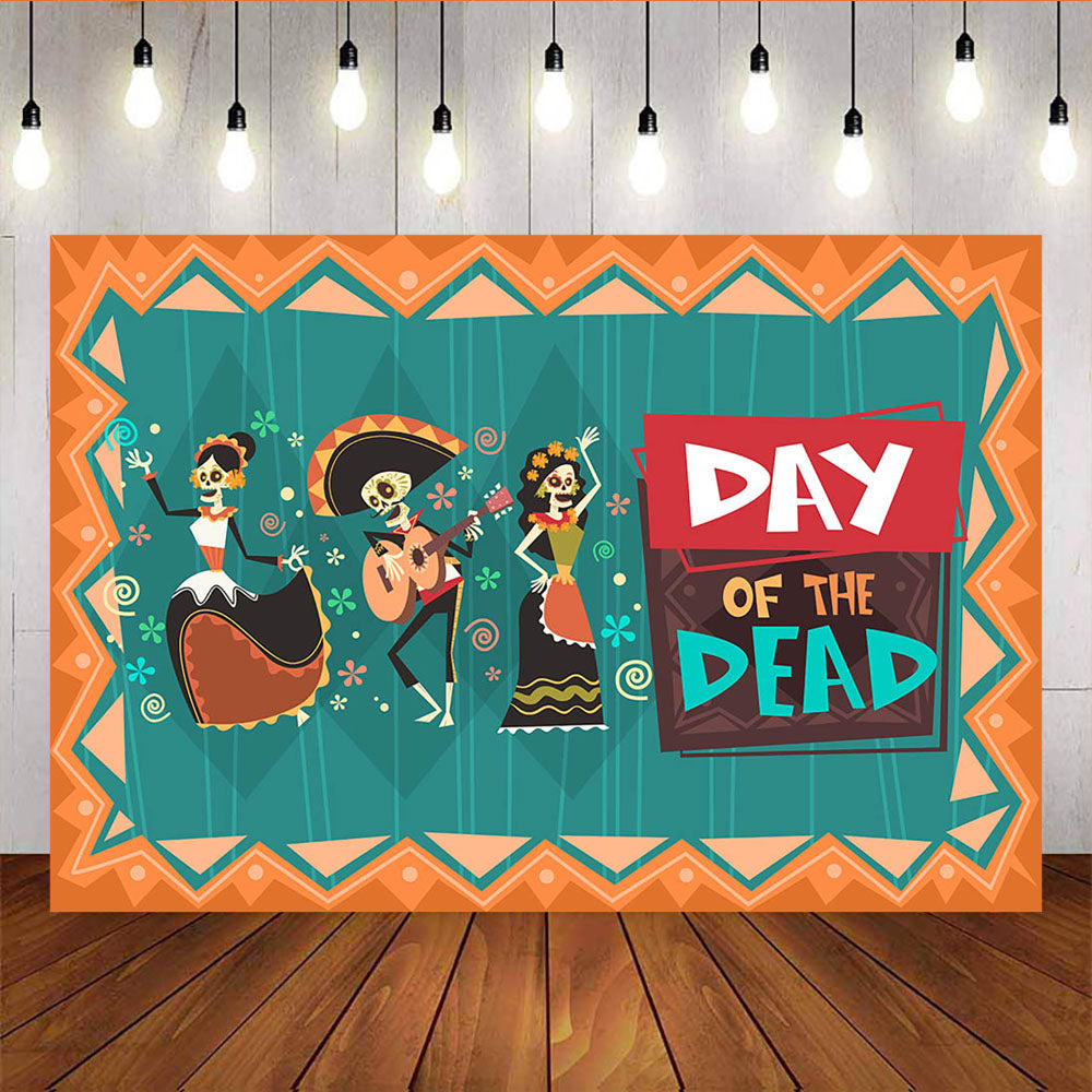 Mocsicka Day of The Dead Festivals Backdrop Skull Dance Music Party Props-Mocsicka Party