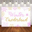 Mocsicka Winter Onederland Backdrop Pink Golden Snowflakes Baby Shower Party Decor-Mocsicka Party