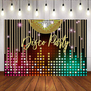 Mocsicka Disco Party Decoration Props Neon Adults Scene Setters Shiny Backdrops-Mocsicka Party