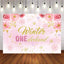 Mocsicka Winter Onederland Pink Golden snowflakes and Flowers Baby Shower Backdrop-Mocsicka Party