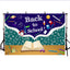 Mocsicka Back to School Party Background Greenboard Books and Pencils Photo Banners