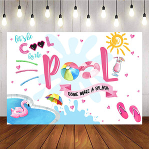 Mocsicka Let's be Cool Summer Pool Happy Birthday Party Decoration Props-Mocsicka Party