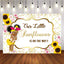 Mocsicka Our Little Sunflower is on the Way Backdrop Princess Baby Shower Background-Mocsicka Party
