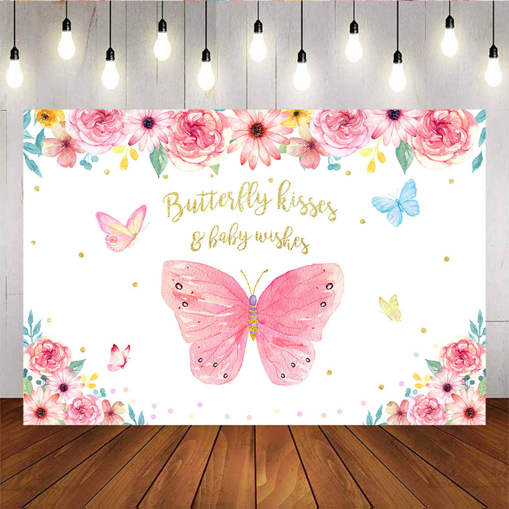 Mocsicka Spring Florals and Butterflies Baby Shower Decoration Props-Mocsicka Party