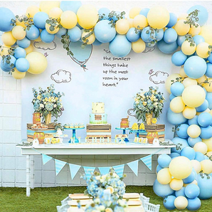 Mocsicka Balloon Arch Macaron Blue Yellow Balloons Set Party Decoration-Mocsicka Party