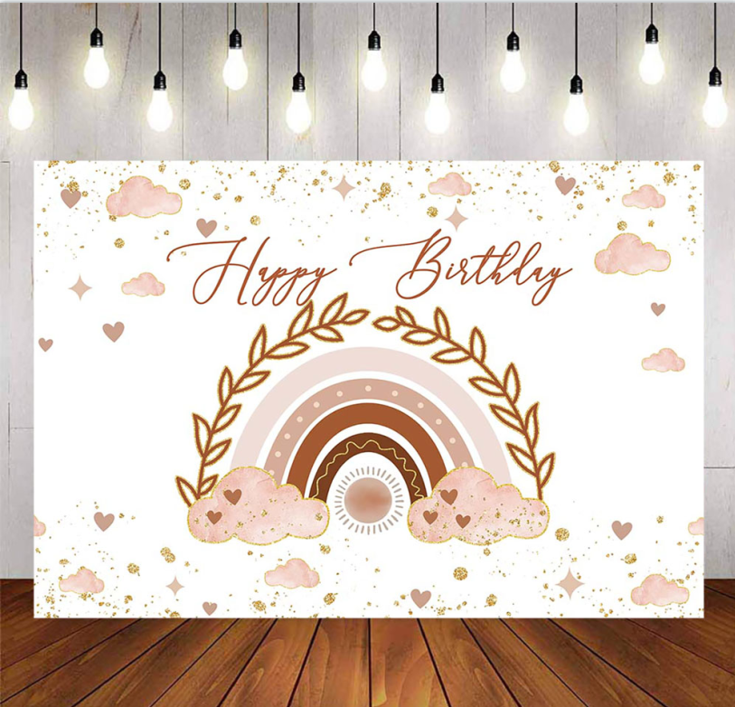 Mocsicka Boho Rainbow Birthday Banner-Mocsicka Party