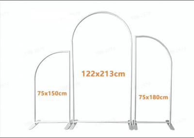 Flash Sale Mocsicka Custom Aluminum allo 3 pieces Irregular Arch Stand and Double-printed Cover Backdrop-Mocsicka Party