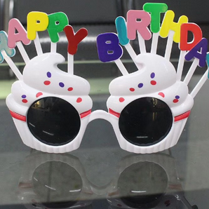 Mocsicka Birthday Cake Theme 5 pcs glasses children photo props decoration