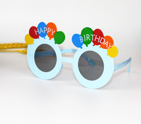 Mocsicka Birthday Cake Theme 5 pcs glasses children photo props decoration