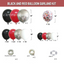 Mocsicka Balloon Arch Las Vegas Black Red White Theme Balloon Set Party Decoration