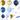 Mocsicka Balloon Arch Blue Metal Gold Balloon Set Party Decoration