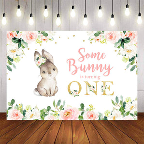 Mocsicka Some Bunny is Turning One First Birthday Party Banners-Mocsicka Party