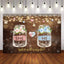Mocsicka He or She Glass Bottle Gender Reveal Party Backdrop-Mocsicka Party