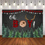 Mocsicka Oh Boy Red Plaid and Forest Baby Shower Party Backdrop-Mocsicka Party
