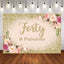 Mocsicka Forty Fabulous Golden Dots Happy Birthday Party Background-Mocsicka Party