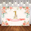 Mocsicka Spring Floral Happy First birthday Party Backgrounds-Mocsicka Party