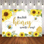 Mocsicka Sweet Honey Bee and Sunflowers Baby Shower Backgrounds-Mocsicka Party