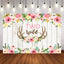 Mocsicka Two Wild Flowers and Floor Birthday Party Backdrop-Mocsicka Party