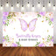 Mocsicka Butterfly Kisses Baby Shower Party Backgrounds-Mocsicka Party