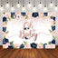 Mocsicka Pink Dots and Flowers Oh Baby Shower Party Banners-Mocsicka Party
