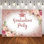 Mocsicka Flowers and Pink Dots Graduation Party Background-Mocsicka Party